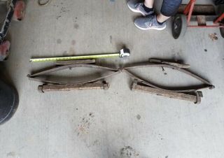 2 Vintage Buggy Seat Springs Horse Drawn Buckboard Carriage Antique Wagon 2