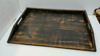 Primitive Stove Cover Noodle Board Hand Crafted Heavily Distressed Black