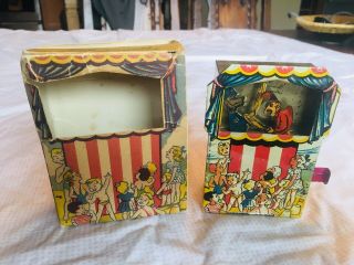 PUNCH AND JUDY MONEY BOX TIN Vintage BANK - PRICE CUT 6
