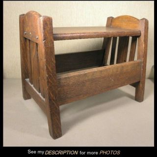 Antique Oak Arts & Crafts Style Footstool