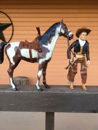 MARX JOHNNY WEST Vintage Horse Thunderbolt and The Pinto Kid Plus Accessories 3