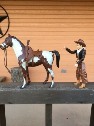 MARX JOHNNY WEST Vintage Horse Thunderbolt and The Pinto Kid Plus Accessories 5