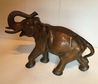 Large Antique Cast Iron Elephant Doorstop by Hubley 2