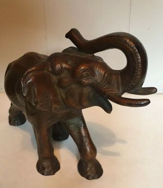 Large Antique Cast Iron Elephant Doorstop by Hubley 5