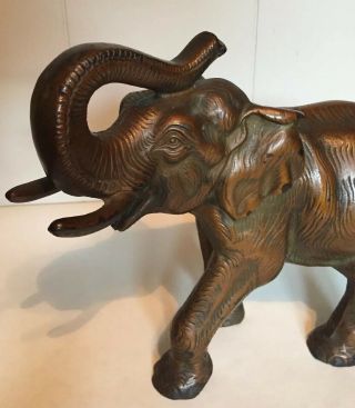 Large Antique Cast Iron Elephant Doorstop by Hubley 6