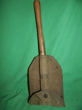 Us World War Ii Ames 1945 Folding Trench Shovel And Dave Mfg.  1944 Carrier