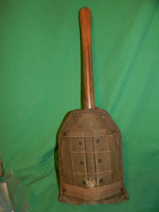 US World War II AMES 1945 Folding Trench Shovel and DAVE MFG.  1944 Carrier 2