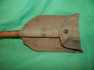 US World War II AMES 1945 Folding Trench Shovel and DAVE MFG.  1944 Carrier 4
