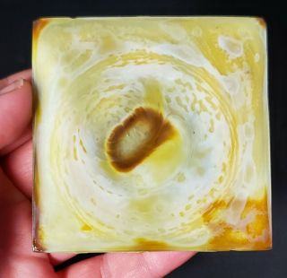 AUTHENTIC ANTIQUE LCT TIFFANY STUDIOS AGATE GLASS TILE 5