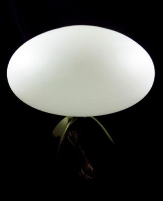 Mid Century Modern Laurel Mushroom Lamp Chrome Arched Base