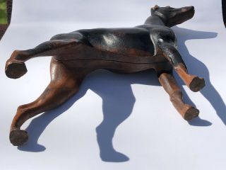 Vintage Hubley ? Cast Iron Doberman Pinscher Dog Sculpture Doorstop 306 6