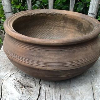Early Primitive Wooden Treen Hand Turned Bowl Great Patina