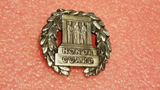 Tomb Of The Unknown Soldier Honor Guard Identification Badge Medal,  Sterling