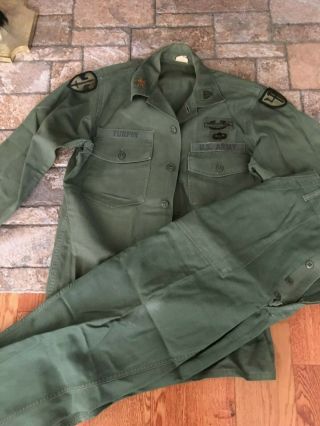 Vintage 1960s Vietnam Uniform Shirt Pants Captain William P Turpin In Theater