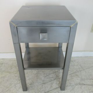 1930s Polished Steel End Table By Norman Bel Geddes For Simmons Furniture Co.