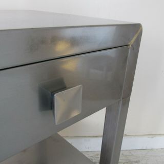 1930s Polished Steel End Table by Norman Bel Geddes For Simmons Furniture Co. 3