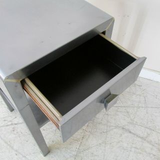 1930s Polished Steel End Table by Norman Bel Geddes For Simmons Furniture Co. 6