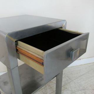 1930s Polished Steel End Table by Norman Bel Geddes For Simmons Furniture Co. 7