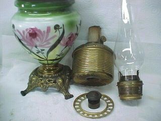 Victorin Table / Banquet Oil Lamp,  Comp.  W/ Attack Eagle Shade,  Excel. 11