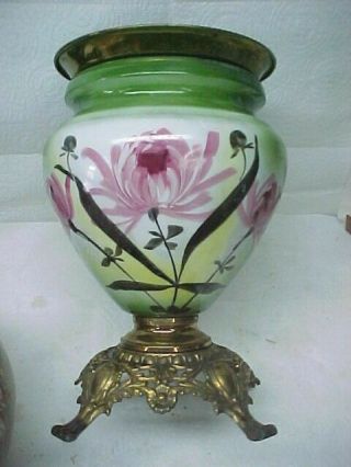 Victorin Table / Banquet Oil Lamp,  Comp.  W/ Attack Eagle Shade,  Excel. 5