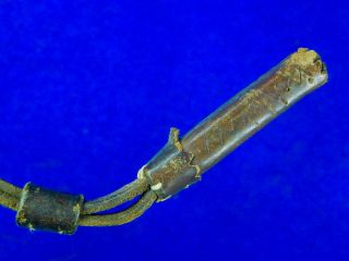 Swiss Switzerland WW1 Officer ' s Sword Leather Portepee Knot Maker Marked 5