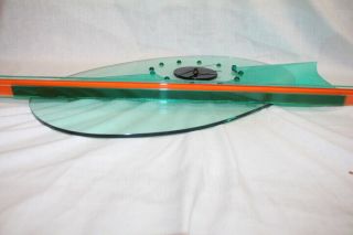 Unique Mid - Century Modern Lucite Acrylic Hanging Wall Clock 11