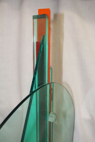 Unique Mid - Century Modern Lucite Acrylic Hanging Wall Clock 5