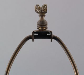 Antique Amethyst Cut Glass & Gilt Bronze Urn Lamp w/ Grotesque Masks 12