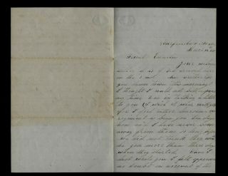 36th Illinois Infantry Civil War Letter - Writer Killed At Battle Of Chickamauga
