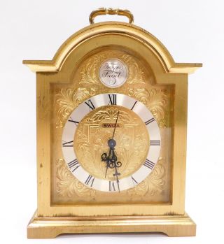 Vintage Swiza Tempus Fugit 15 Jewels Brass Wind Up Carriage Clock W.  Alarm - R08