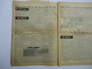 WWII Stars and Stripes D Day Invasion History Edition SHAEF Normandy WW2 5