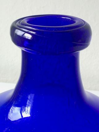 Rare Find Erik Hoglund 1950s 1960s Cobalt Blue Vase Boda Sweden Label MCM 3