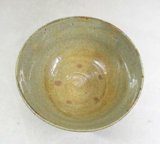 F627: Korean pottery tea bowl IDO - CHAWAN with very good glaze and atmosphere w/b 2