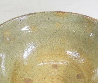 F627: Korean pottery tea bowl IDO - CHAWAN with very good glaze and atmosphere w/b 4