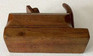 Antique 19th C Hand CARVED Wood FIGURAL Woodworking Carpenter Plane SNUFF BOX 5