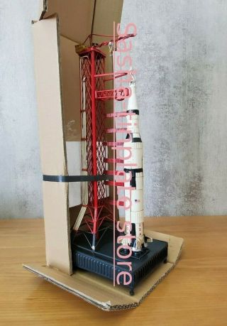 Rocket Missile Launchpad Apollo Saturn 5 V Tin Tinplate Metal Model Handmade