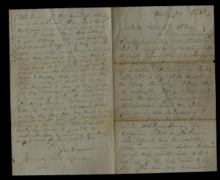 1st U.  S.  Regular Cavalry (dragoons) Civil War Letter - Great Content