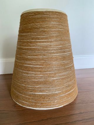 Vintage Mid Century Modern 1960s Lotte Bostlund Jute Fiberglass Lamp Shade