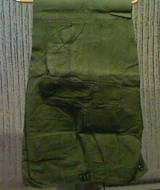 Scarce OG Green 100 Cotton Poplin Aviator ' s Drawstring Pants Trousers Med.  - Reg. 2