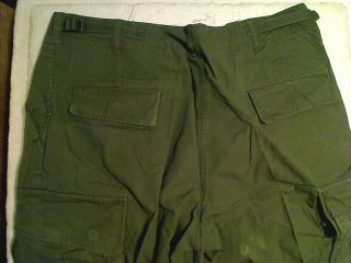 Scarce OG Green 100 Cotton Poplin Aviator ' s Drawstring Pants Trousers Med.  - Reg. 7