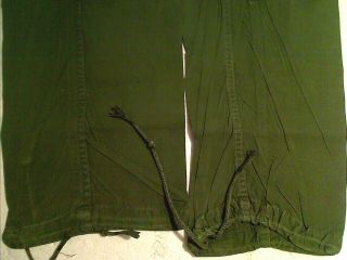 Scarce OG Green 100 Cotton Poplin Aviator ' s Drawstring Pants Trousers Med.  - Reg. 8