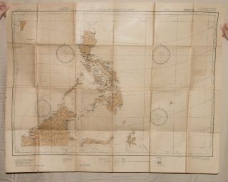 Rare Wwii 10/1942 Huge Aaf Map Philippine Islands Jolly Roger Jr2 - 010
