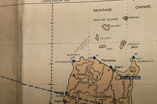 RARE WWII 10/1942 HUGE AAF Map Philippine Islands Jolly Roger JR2 - 010 9