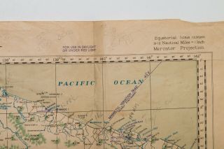 RARE WWII 7/1945 AAF Map W.  Guinea w/Nav Notes Jolly Roger JR2 - 007 3