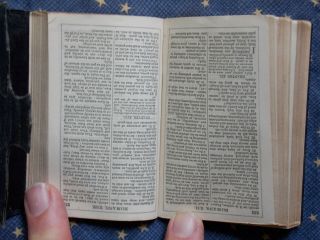 1864 Civil War Wallet Style pocket Bible.  American Bible Society soldier bible 5
