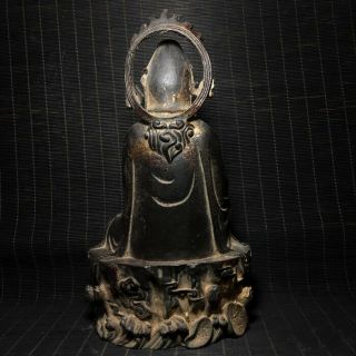 Unusual Rare Archaic China Bronze Buddha Seated Statue Kwan - yin Guanyin 8