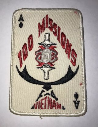 Usaf Vietnam F4 Phantom Ace Of Spades Playing Card 100 Missions Patch