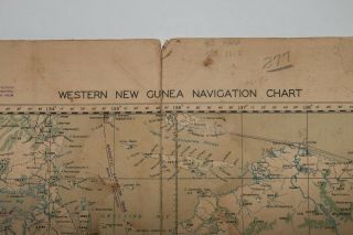 RARE WWII ' 44/ ' 43 AAF Map Guinea/Australia w/Nav Notes JR2 - 004 2