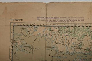 RARE WWII ' 44/ ' 43 AAF Map Guinea/Australia w/Nav Notes JR2 - 004 3