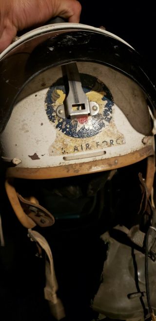 Pre Vietnam War Us Air Force P - 4b Flight Pilot Helmet Shell Large 1959